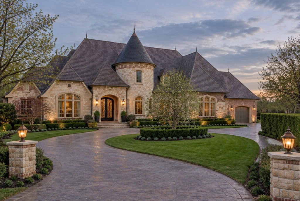 An illustration of a home in the Oklahoma City area
