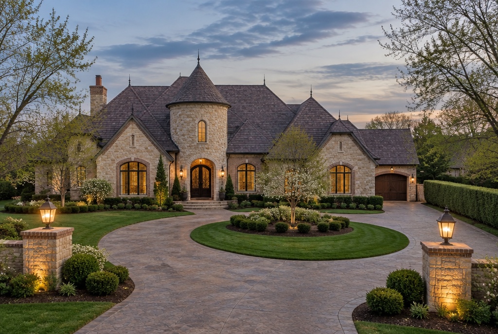 An illustration of a home in the Oklahoma City area